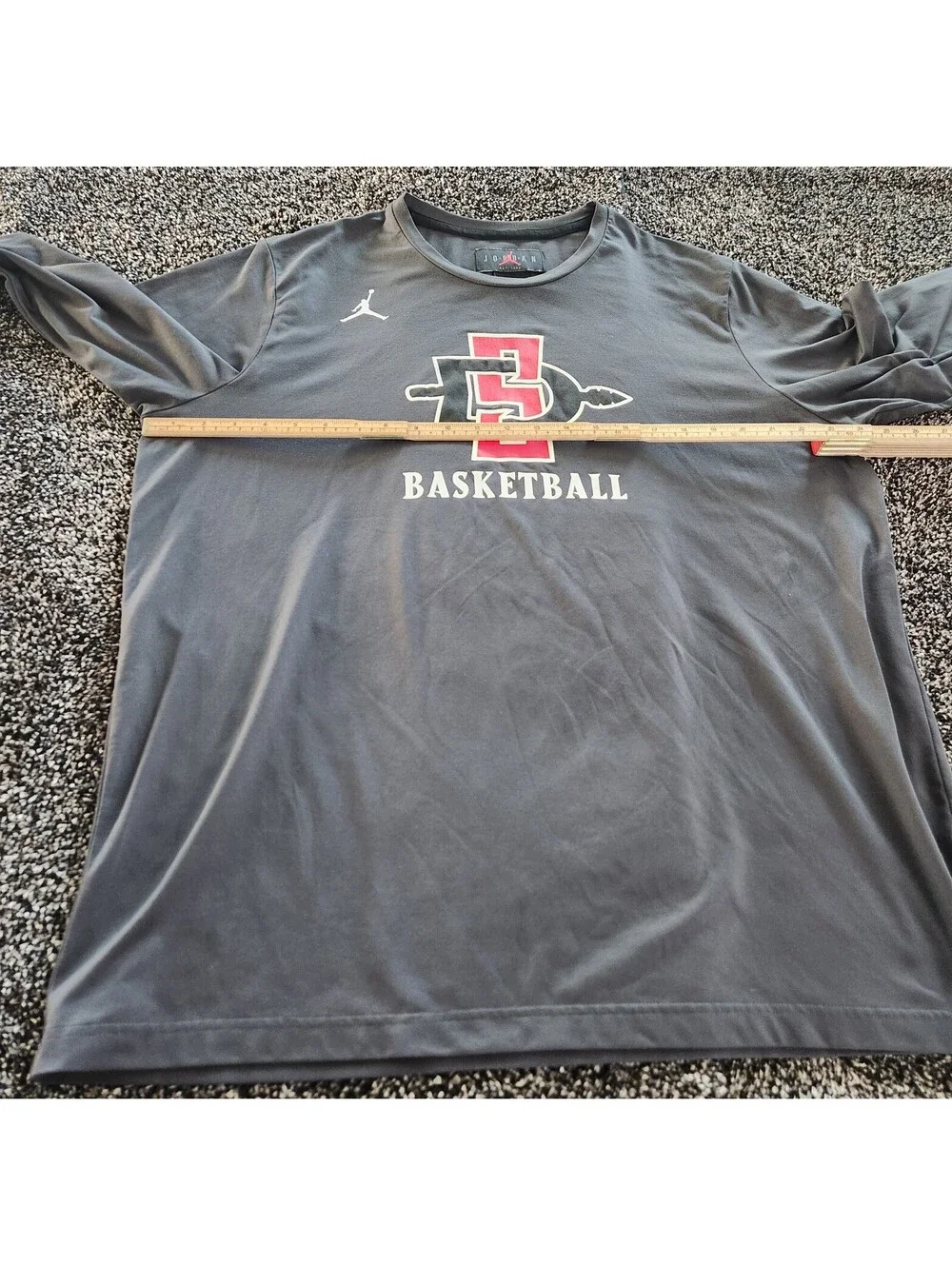 NCAA Jordan Nike San Diego State Aztec basketball pullover L/S Shirt XL Gray